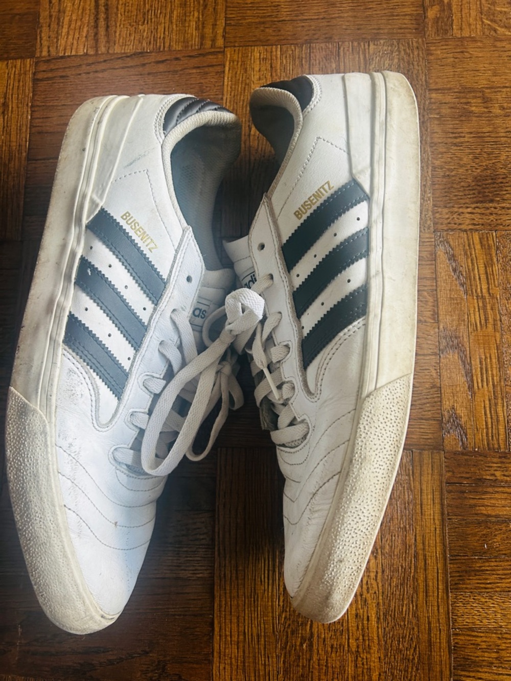 adidas Busenitz White and Black Skate Sneakers vintage